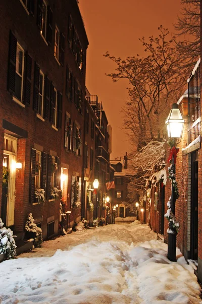 Stock kép egy havas tél Bostonban, massachusetts, usa — Stock Fotó