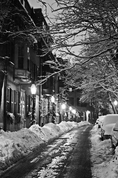 Image en stock d'un hiver neigeux à Boston, Massachusetts, Etats-Unis — Photo