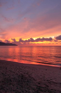 Penang, Malezya batımında dramatik deniz manzarası