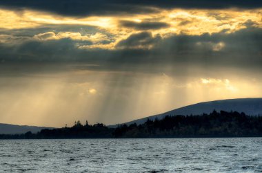 Loch Lomond, İskoçya'nın stok görüntü