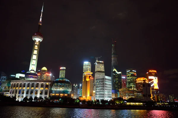 Pień obrazu panoramę Shanghai, Chiny — Zdjęcie stockowe