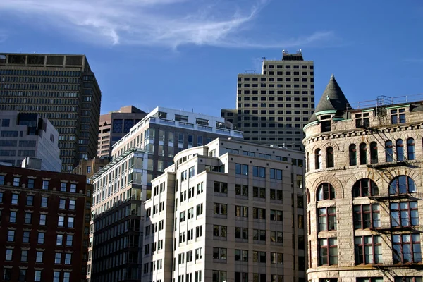 Pień obrazu panoramę Boston — Zdjęcie stockowe