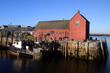 Çünkü sık sık yerel sanatçılar tarafından boyanmış kırmızı fishermens ahır Motif No 1 tanındı. 1864 yılında inşa edilen bu hala balıkçılar ve sanatçılar hizmet vermektedir. Bu görüntü Rockport ve New England sembolik