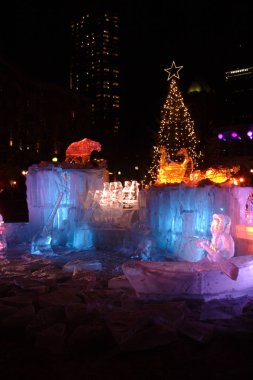 Bina ve Boston şehir merkezinde manzarası