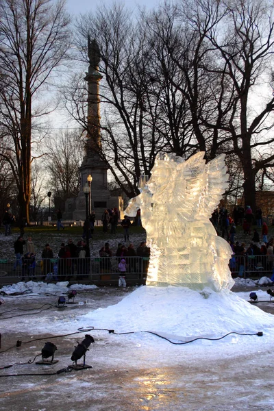 Imagem de estoque de um inverno nevando em Boston, Massachusetts, EUA — Fotografia de Stock