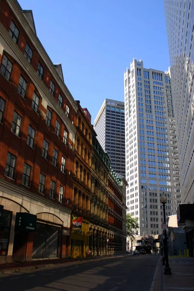 Budynku i panoramę w Boston city center — Zdjęcie stockowe