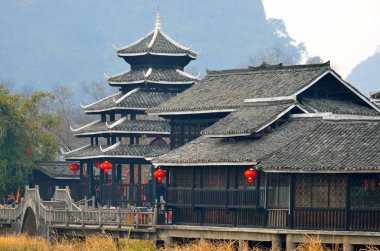 Yangshuo Guilin, Çin 'de manzara