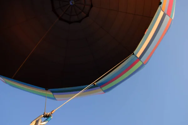 Bunte Heißluftballons bereiten sich in Vermont auf den Flug vor — Stockfoto