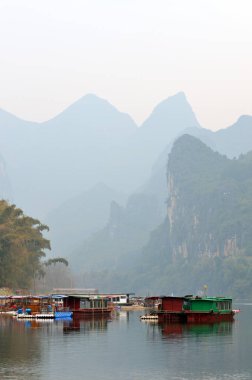 Yangshuo Guilin, Çin 'de manzara