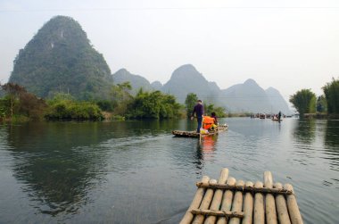 Yangshuo Guilin, Çin 'de manzara