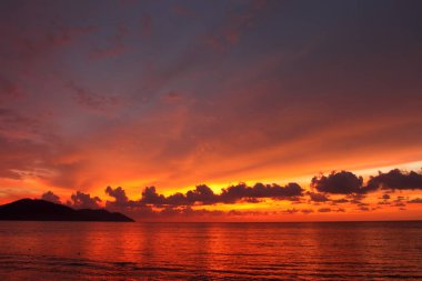 Penang, Malezya batımında dramatik deniz manzarası