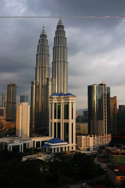 Petronas Towers Även Känd Som Menara Petronas Högsta Byggnaderna Världen — Stockfoto
