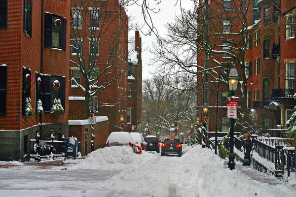A Boston, Massachusetts, Hull a hó téli állomány képet nekünk — Stock Fotó