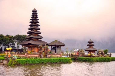 Pura ulun danu bratan, hindu Tapınağı bratan Gölü, bali, Endonezya