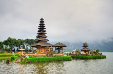 Pura ulun danu bratan, hindu Tapınağı bratan Gölü, bali, Endonezya