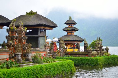 Pura ulun danu bratan, hindu Tapınağı bratan Gölü, bali, Endonezya