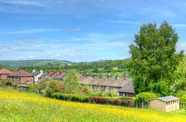 Classic british landscape at the Peak district near Mancheste