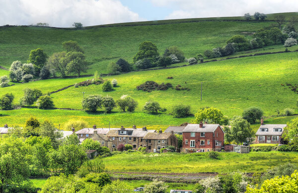 Classic british landscape at the Peak district near Mancheste