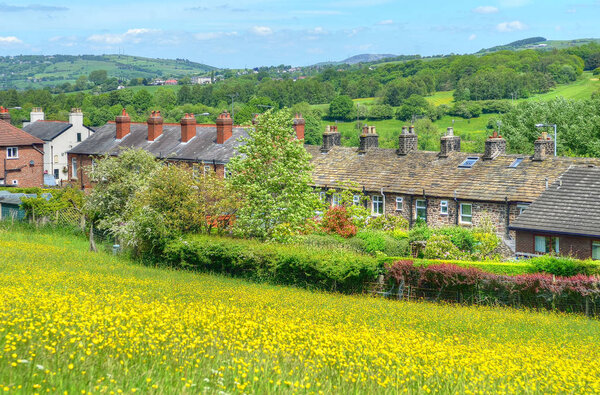 Classic british landscape at the Peak district near Mancheste