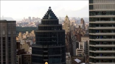 New York'un silueti ve iş stok video
