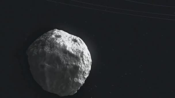 Ogromny Asteroid Kierunku Ziemi — Wideo stockowe