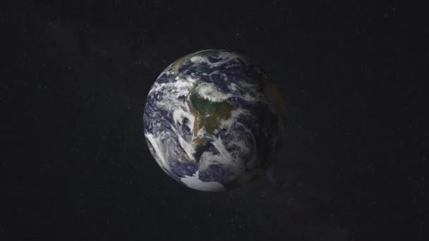 Krásná Země Rotace 360 Stupňů Sluncem — Stock video