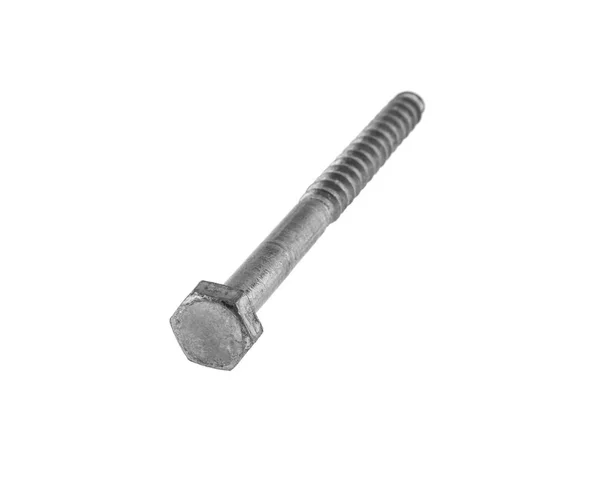 Old screw isolated on white background — Stock Photo, Image