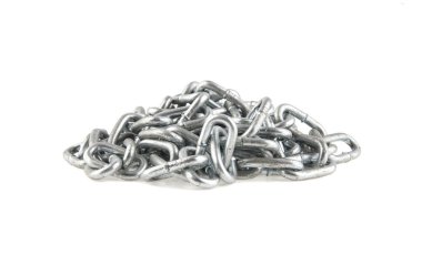 Beyaz arka plan üzerinde izole zincirleri