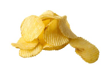 Patates cipsi beyaz arkaplanda izole