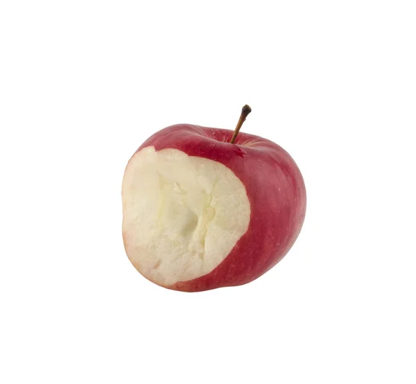 Червоне яблуко ізольоване на білому тлі — стокове фото