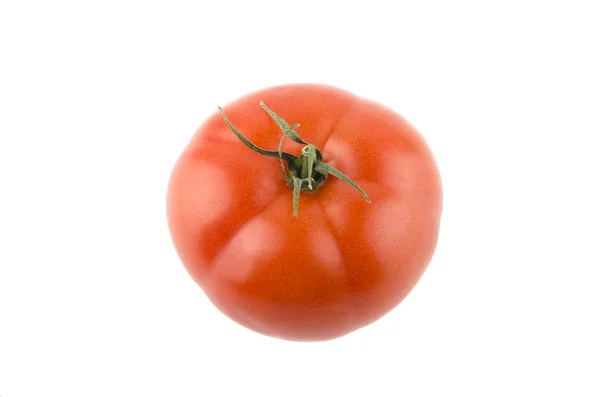 Frische rote Tomate isoliert auf weißem Hintergrund — Stockfoto