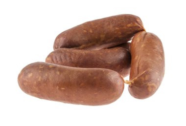 sosis beyaz arkaplanda izole