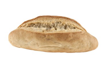 ekmek beyaz arkaplanda izole edildi