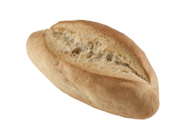 ekmek beyaz arkaplanda izole edildi