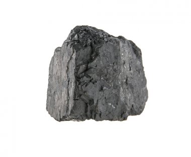 kömür beyaz arkaplanda izole edildi