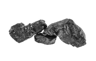 kömür beyaz arkaplanda izole edildi