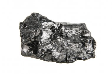 kömür beyaz arkaplanda izole edildi