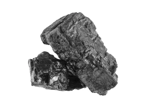 kömür beyaz arkaplanda izole edildi