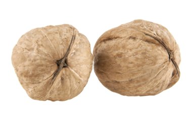 beyaz arkaplanda izole edilmiş ceviz