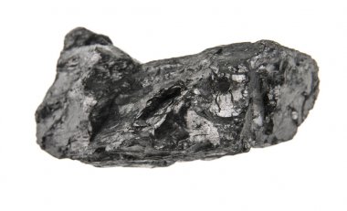 kömür beyaz arkaplanda izole edildi
