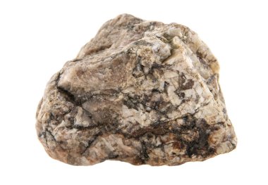 Beyaz arkaplanda izole taş