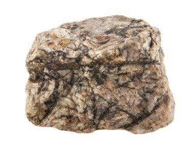 Beyaz arkaplanda izole taş