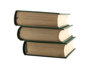 Beyaz arkaplanda izole edilmiş eski kitap
