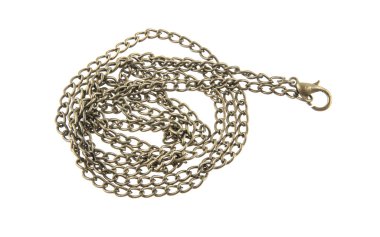 Beyaz arkaplanda zincir izole edildi