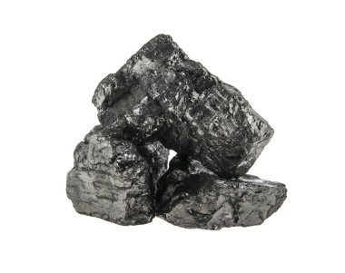 kömür beyaz arkaplanda izole edildi
