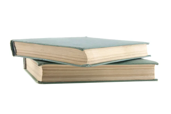 Antiguo libro verde aislado sobre fondo blanco —  Fotos de Stock