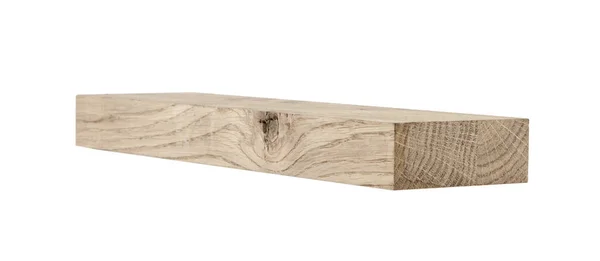 Barra di legno isolata su sfondo bianco — Foto Stock