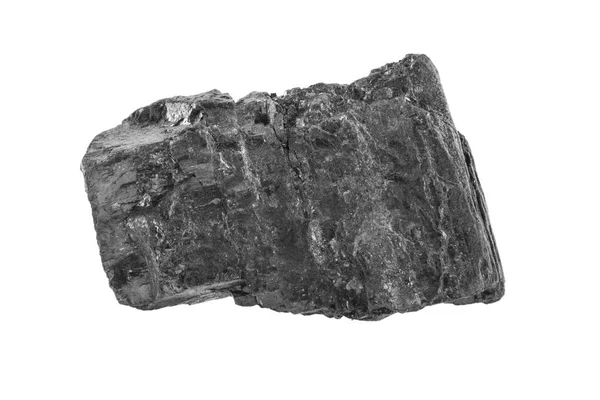 Cărbune izolat pe fundal alb — Fotografie, imagine de stoc