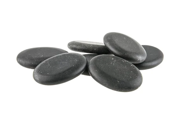 Beyaz arkaplanda izole edilmiş spa taşları