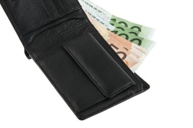 Siyah bir çanta Euro